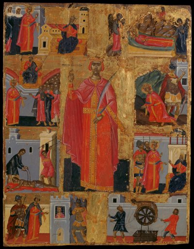 St Catherine and Scenes from Her Life by Konstantinos Tzanes